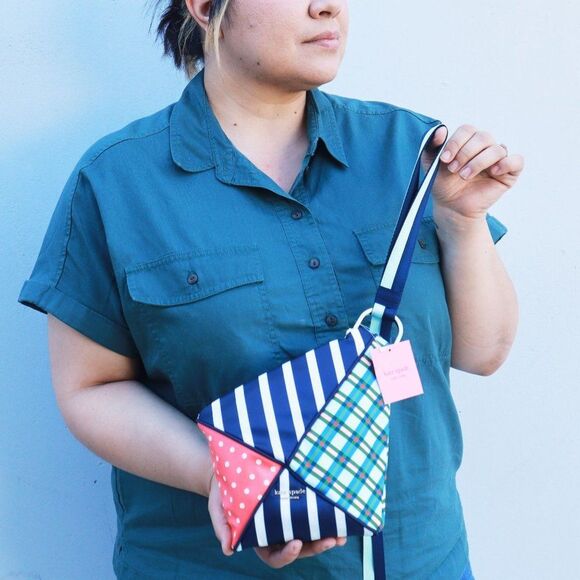 NWT Kate Spade Scarf Patchwork Skye Kite Handbag Bag - Picture 2 of 16